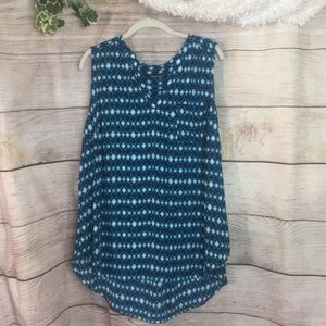 Maurices Hi/low Geometric Pattern Tank